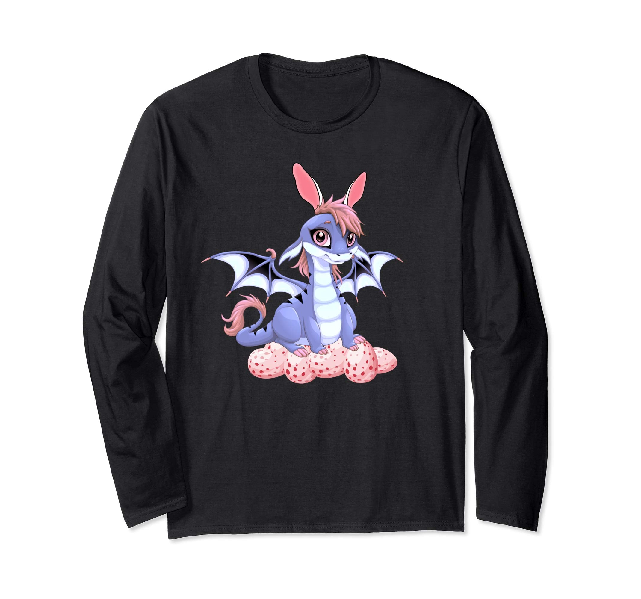 Cute Anime Dragon Bunny Easter Shirt For Women Men LS