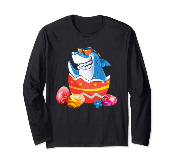 Easter Shirts For Kids Boys Girls Shark Shirt Easter Eggs