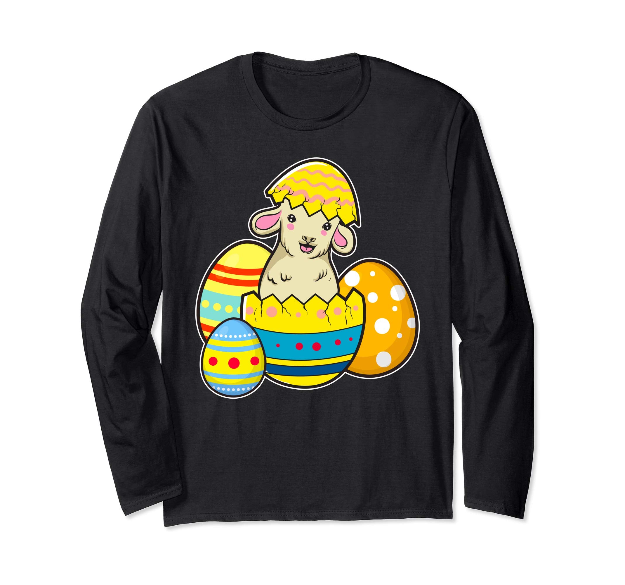 Cute Easter Lamb Shirt Egg Hunt Kids School Spring