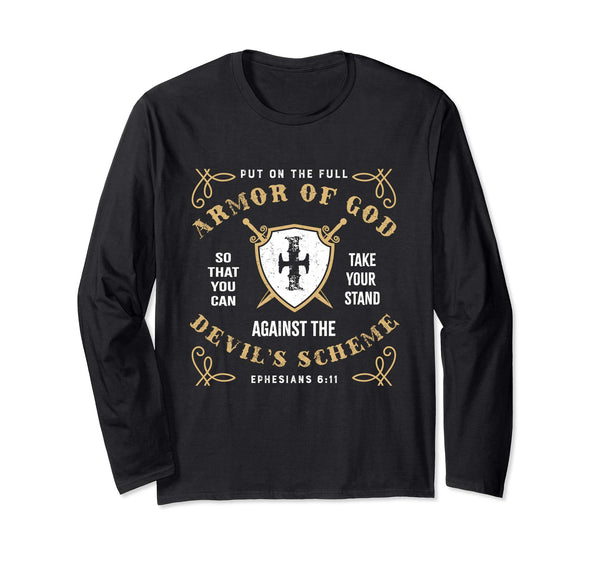 Armor of God Long Sleeve Shirt Bible Christian Easter Gift