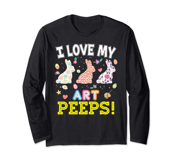 I Love My Art Peeps Teacher Easter Bunnies T-Shirt Cute Egg