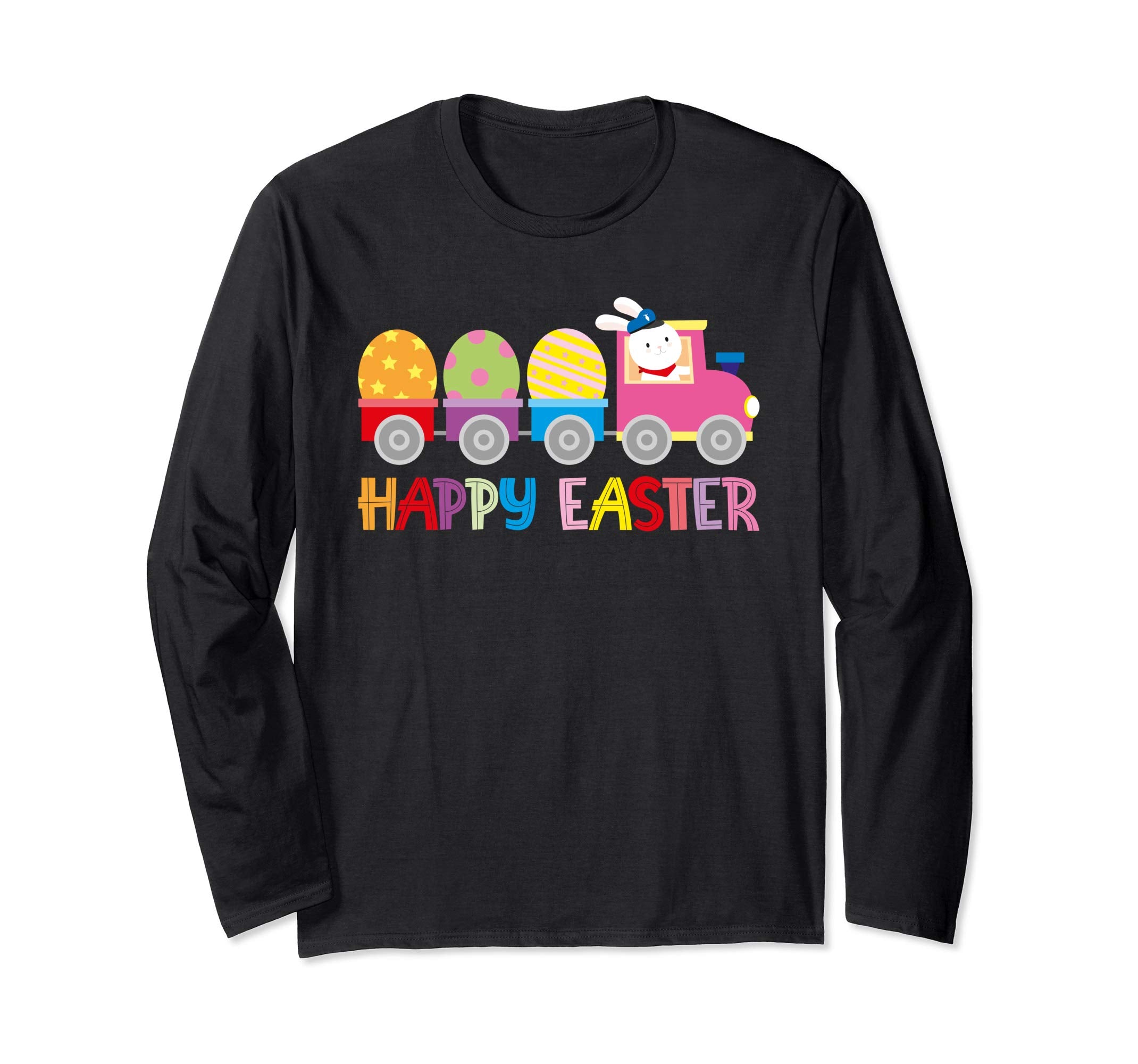 Happy Easter Train Egg Hunt Kid Boys Girls Long Sleeve Shirt