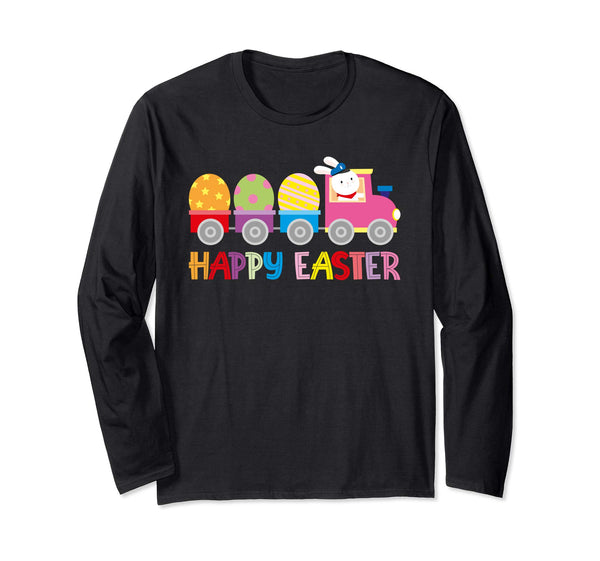 Happy Easter Train Egg Hunt Kid Boys Girls Long Sleeve Shirt
