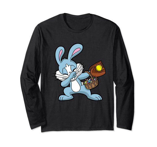 Dabbing Easter Bunny Long Sleeve Shirt Softball Dab Dance