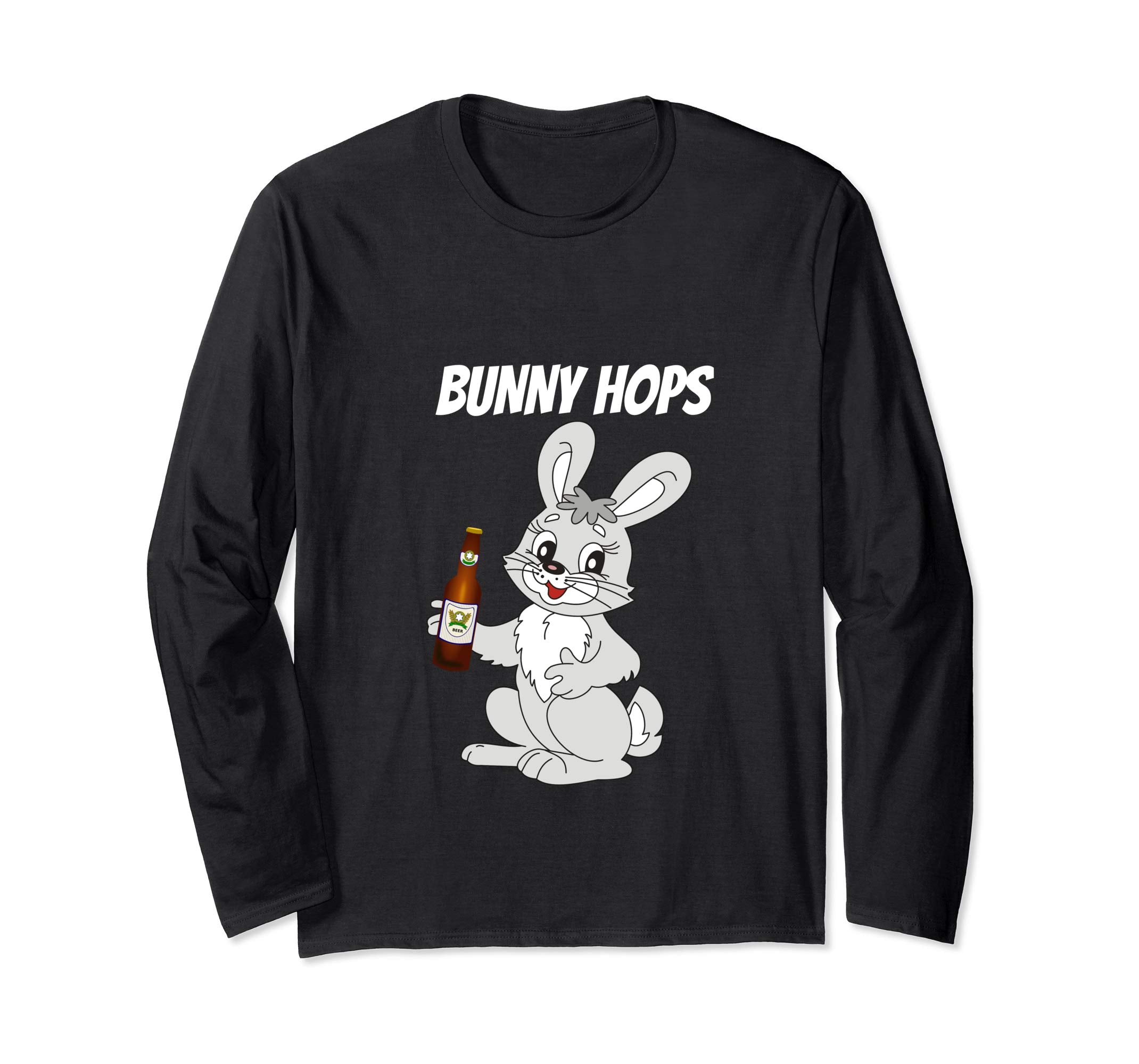 BUNNY HOPS Man's long sleeve T Shirt Woman's easter party