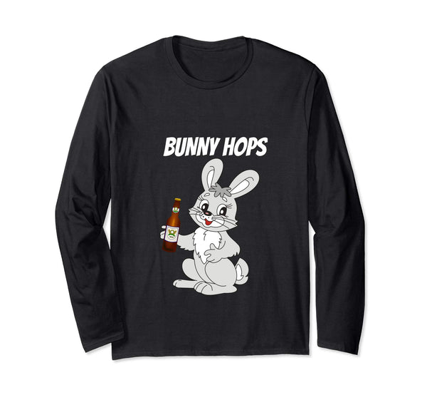 BUNNY HOPS Man's long sleeve T Shirt Woman's easter party