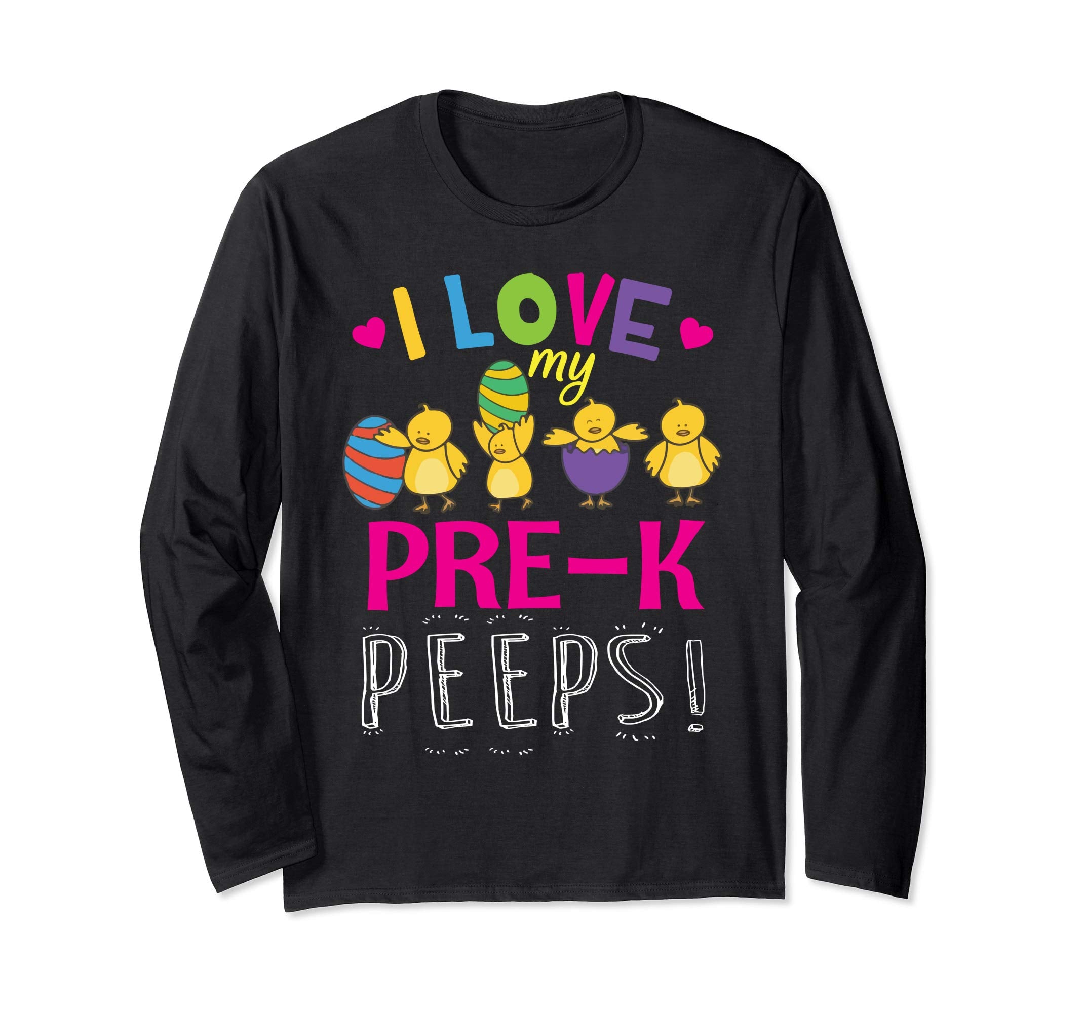 Hearts Chicks Easter Eggs I Love My Pre-k Peeps Shirt