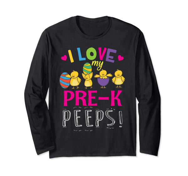 Hearts Chicks Easter Eggs I Love My Pre-k Peeps Shirt