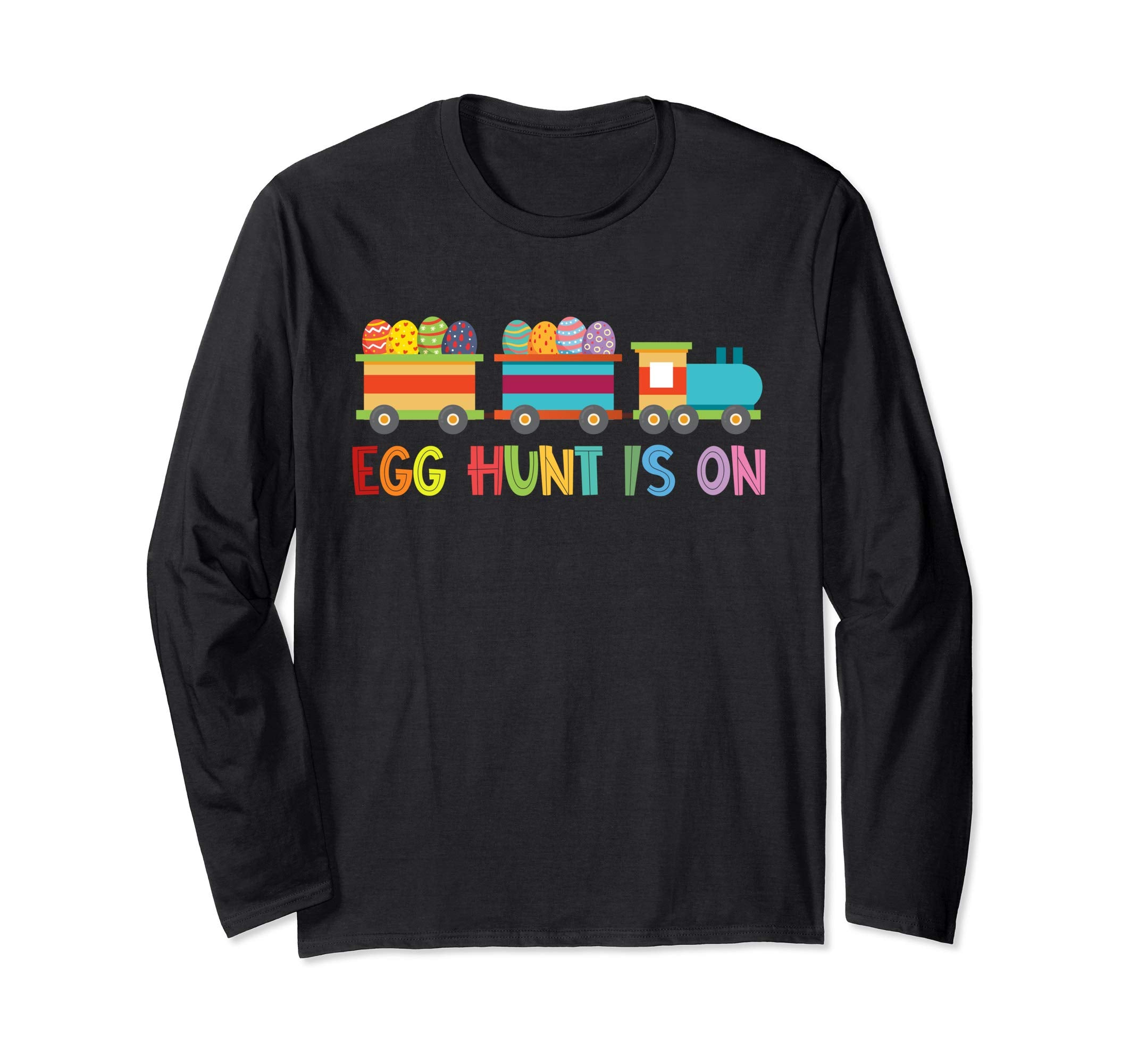 Happy Easter Train Egg Hunt Is On Long Sleeve T Shirt Gift