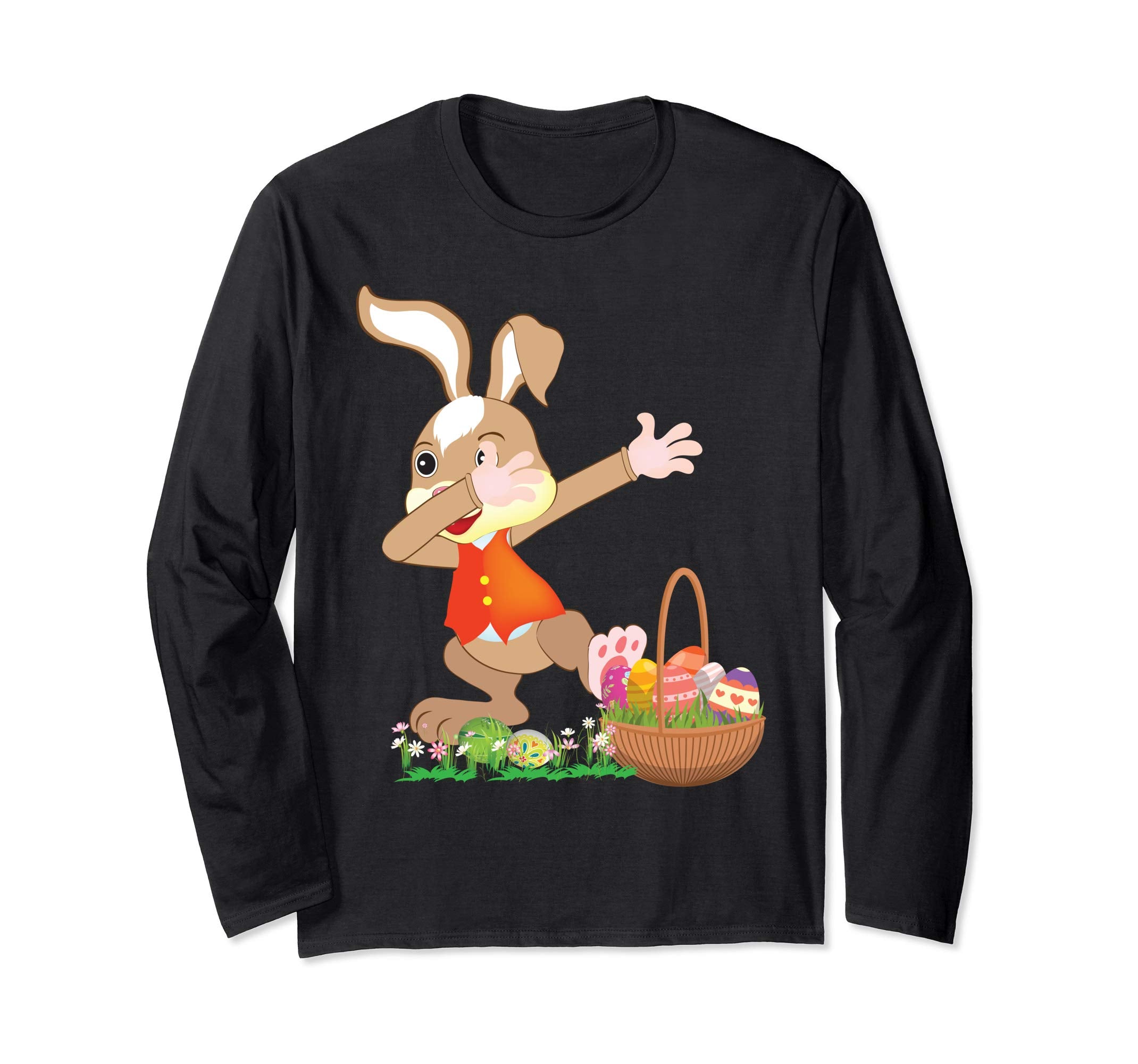 Cute Bunny Dab Dabbing Around The Easter Eggs T-Shirt Lovely