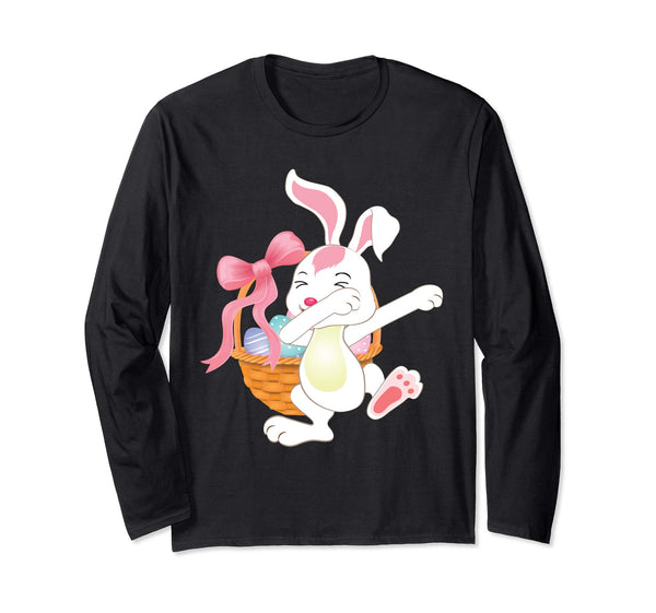 Cute Bunny Dab Dabbing Around The Easter Eggs T-Shirt Lovely