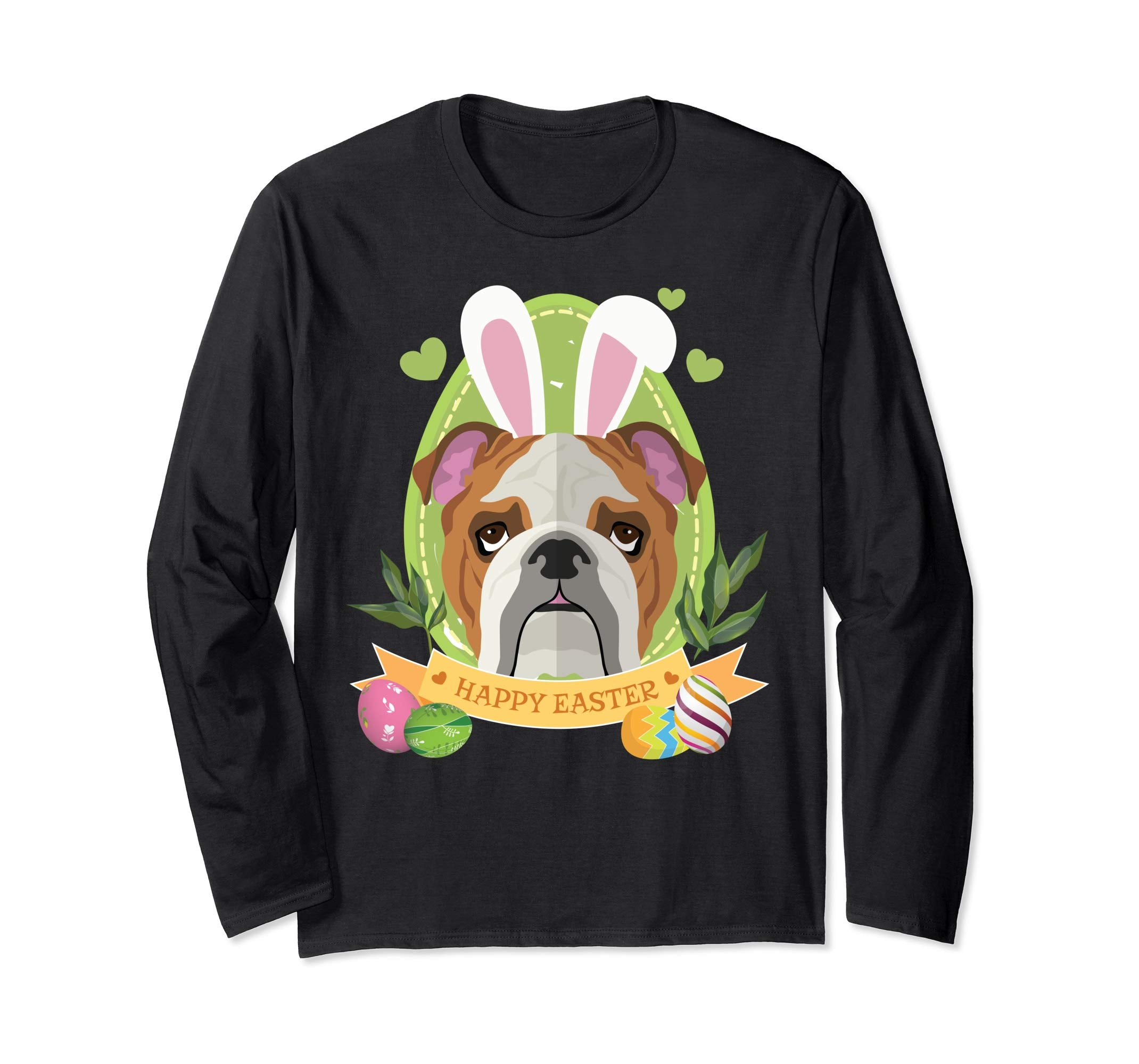 Bunny Bulldog Dog Easter Day Lovers T-Shirt Egg Hunting