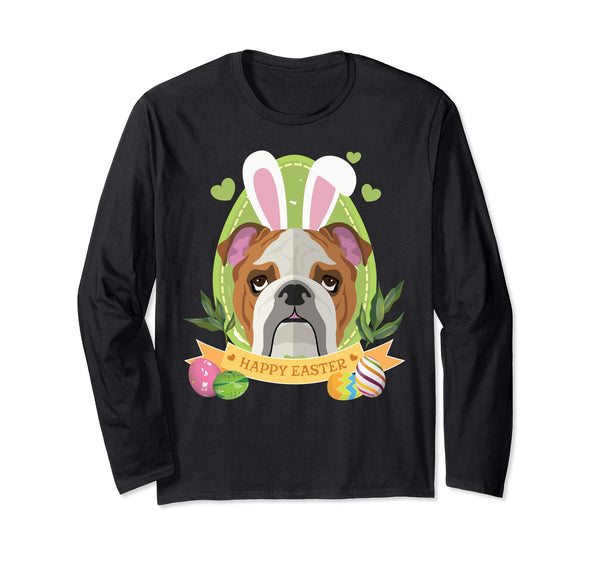 Bunny Bulldog Dog Easter Day Lovers T-Shirt Egg Hunting