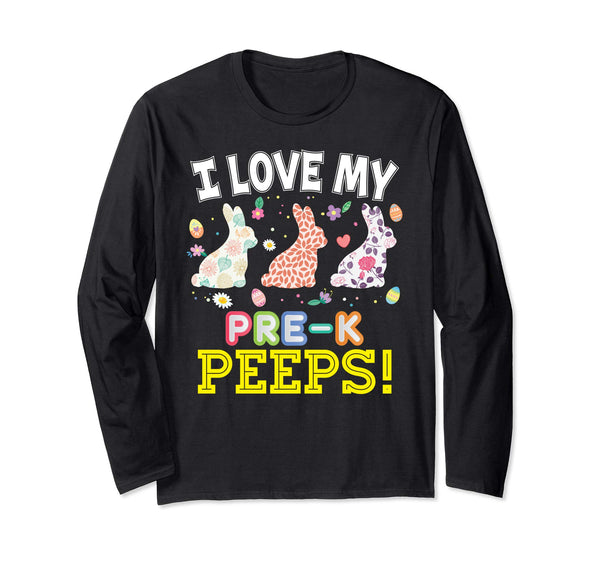 I Love My Pre-K Peeps Teacher Easter Bunnies T-Shirt Cute