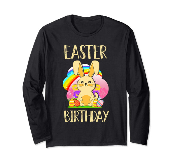 Easter Birthday T Shirt Easter Egg &amp; Bunny Gift Women Girls