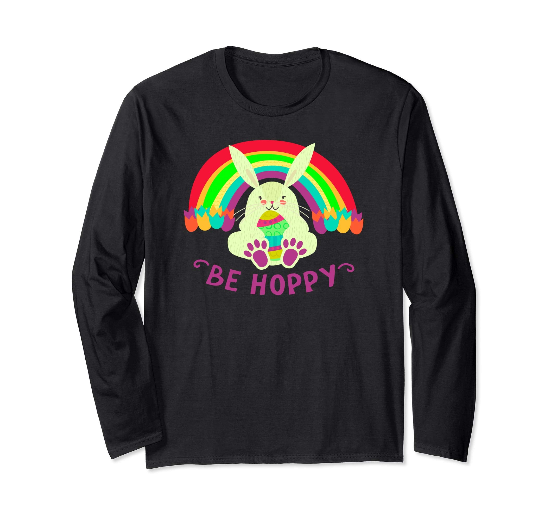Egg Hunt T shirt Happy Easter Bunny long sleeve tee