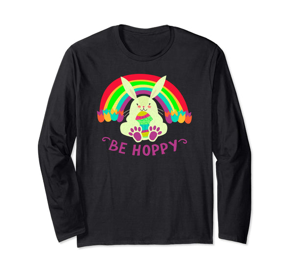 Egg Hunt T shirt Happy Easter Bunny long sleeve tee