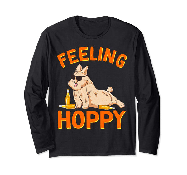 Feeling Hoppy Long Sleeve Shirt - Fat Easter Bunny Beer Gift