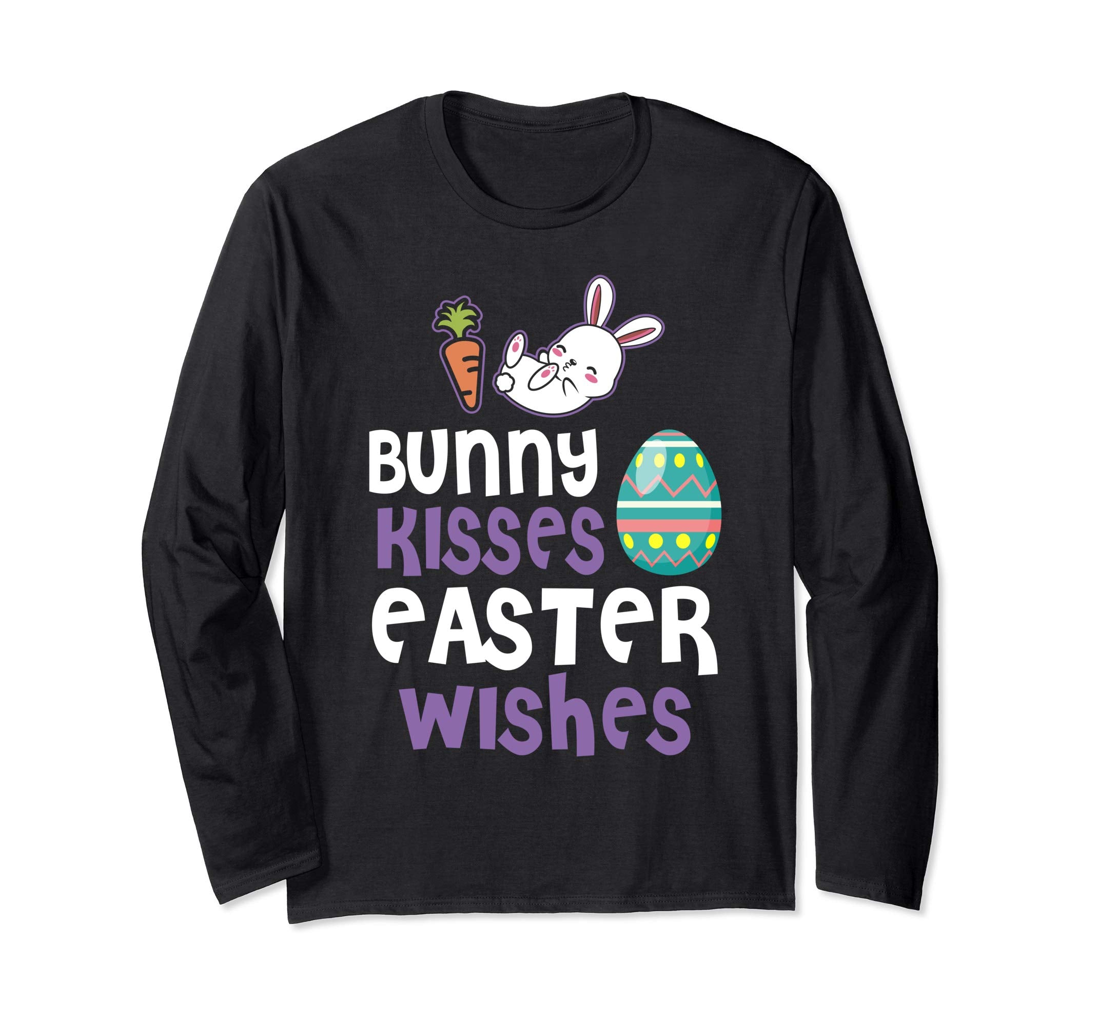 Bunny Kisses Easter Wishes Sunday Egg Hunt Hiding T Shirt