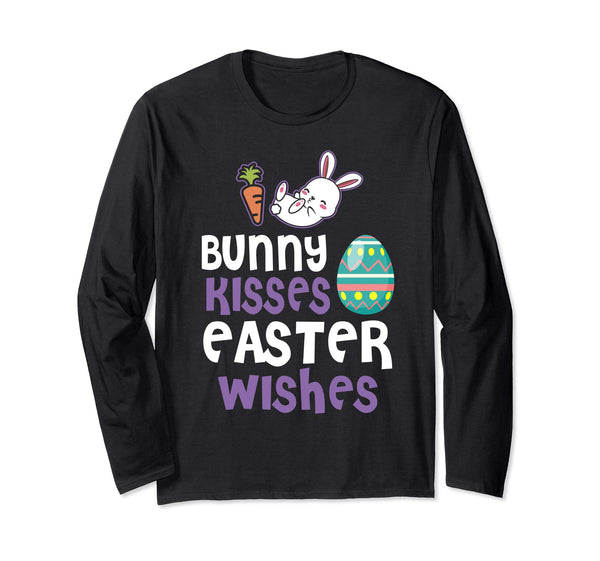 Bunny Kisses Easter Wishes Sunday Egg Hunt Hiding T Shirt