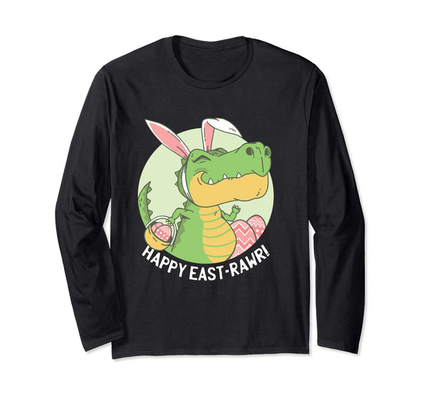 Easter Dinosaur Long Sleeve Shirt East Rawr