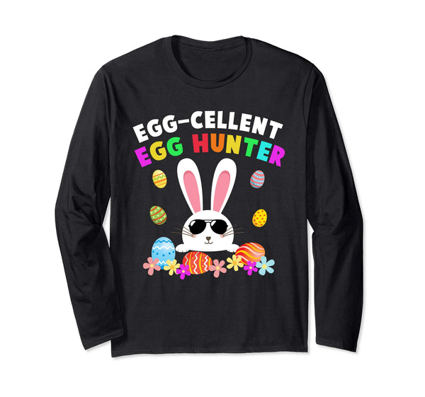 Egg-cellent Egg Hunter Easter T-Shirt Boys Girls Bunny Gift