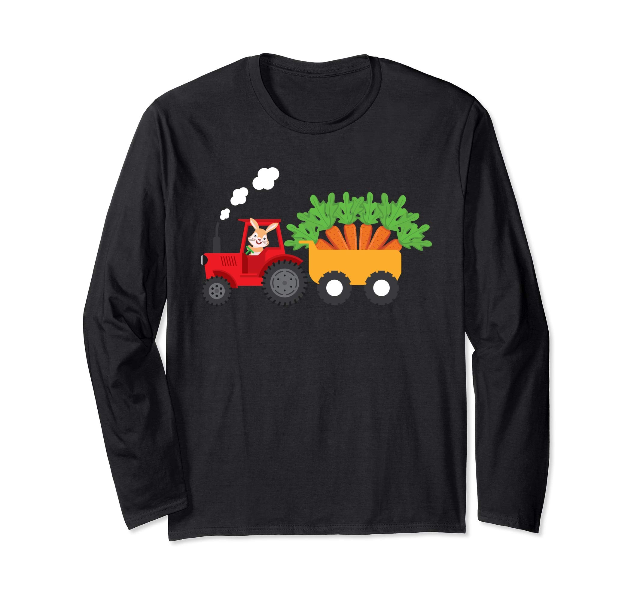 Bunny Tractor Carrying Carrots Easter Day T-Shirt