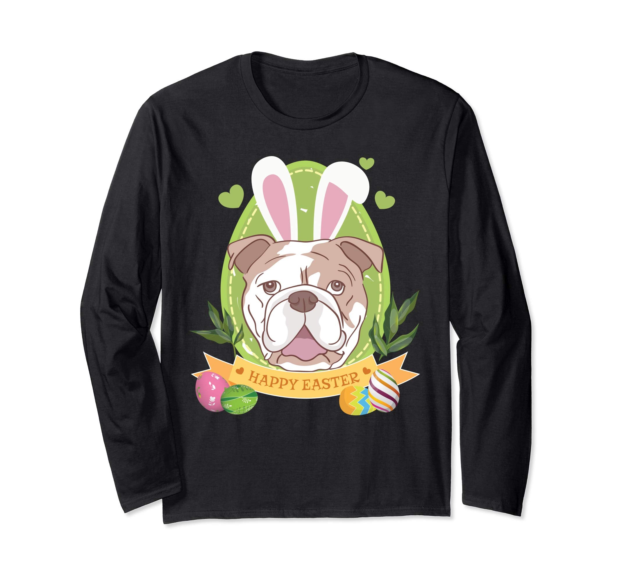 Bunny Bulldog Dog Easter Day Lovers T-Shirt Egg Hunting