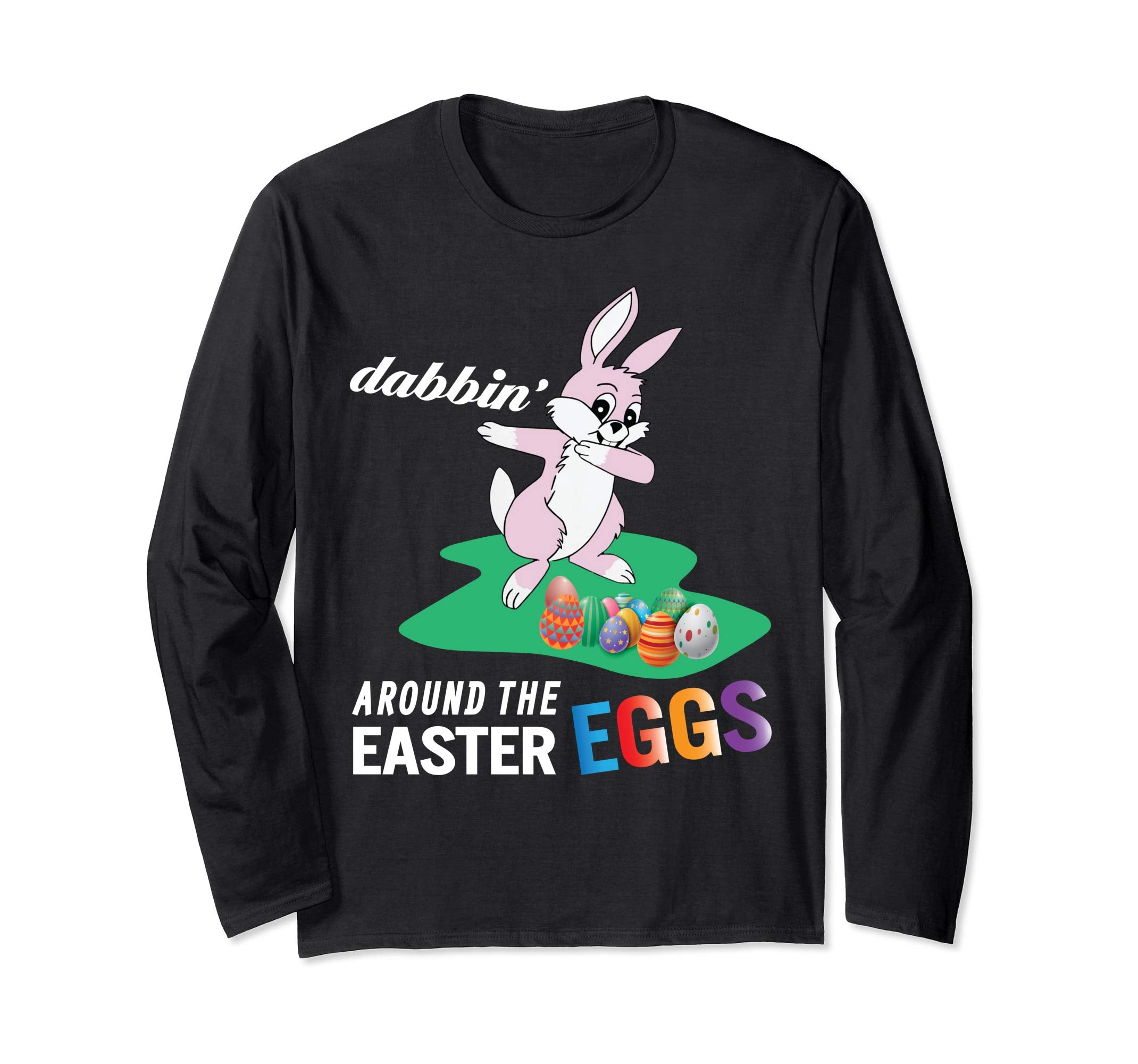 Pink Bunny Rabbit Dab Dabbin' Around The Easter Eggs Shirt