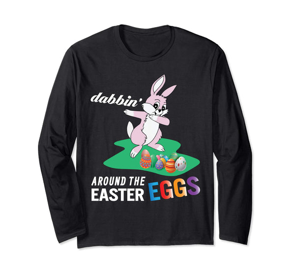 Pink Bunny Rabbit Dab Dabbin' Around The Easter Eggs Shirt