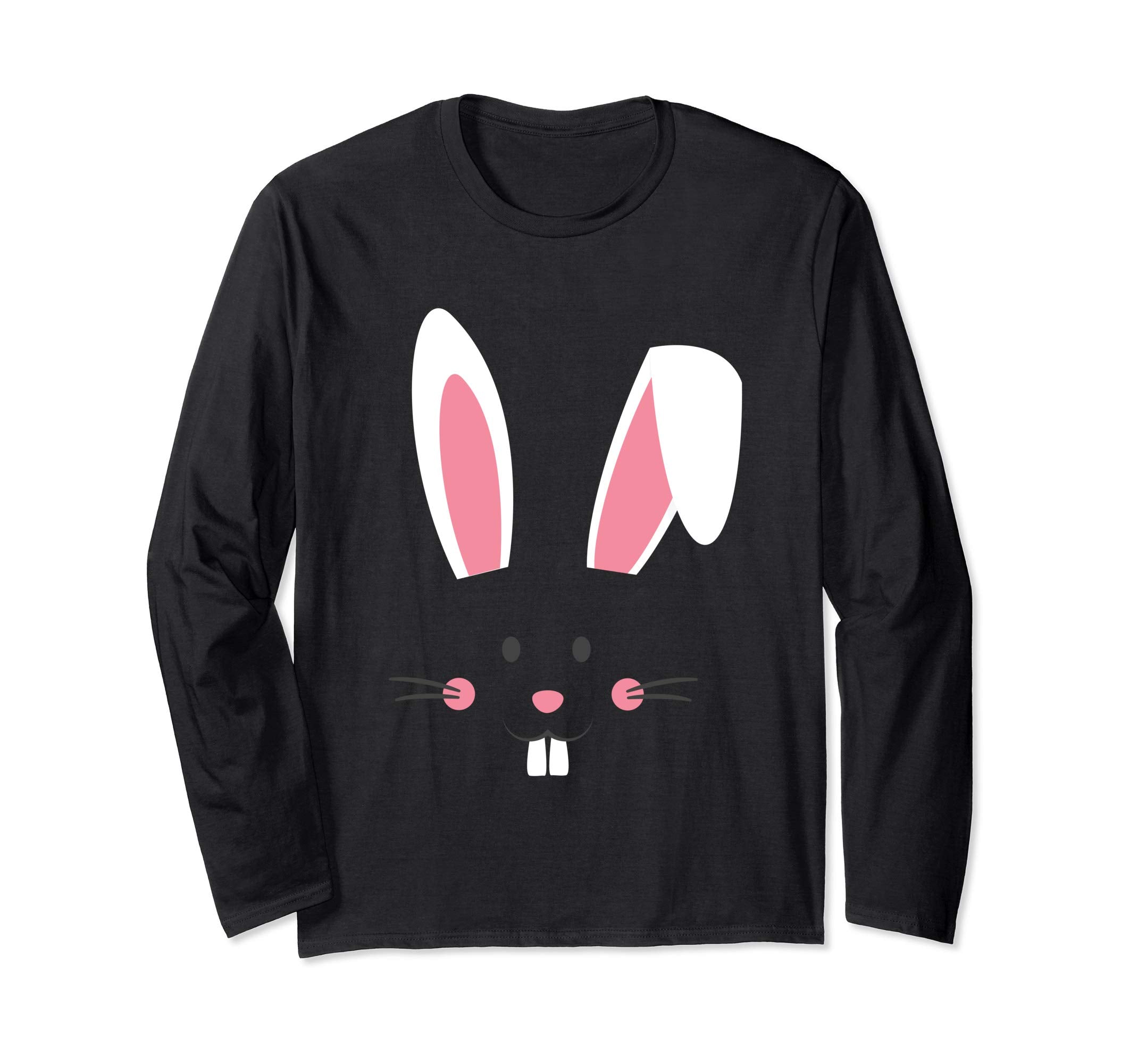 Cute Easter Bunny Face Long sleeve T Shirt Easter Egg Easter