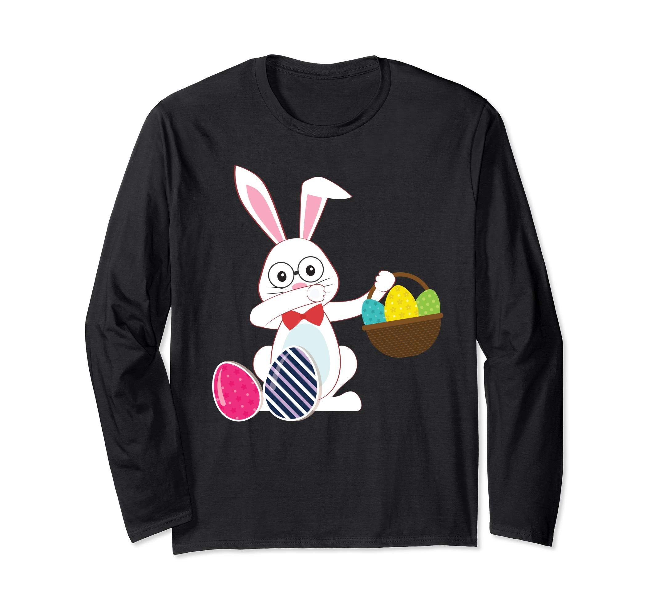 Cute Bunny Dab Dabbing Around The Easter Eggs T-Shirt Lovely