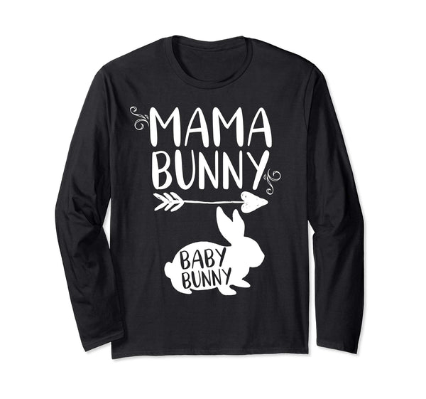 Mama Bunny Cute Easter Longsleeve Shirt Pregnant Mom Gift