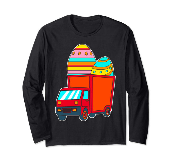 Easter Egg Hunting Truck Long Sleeve Tshirt for Mom and Dad