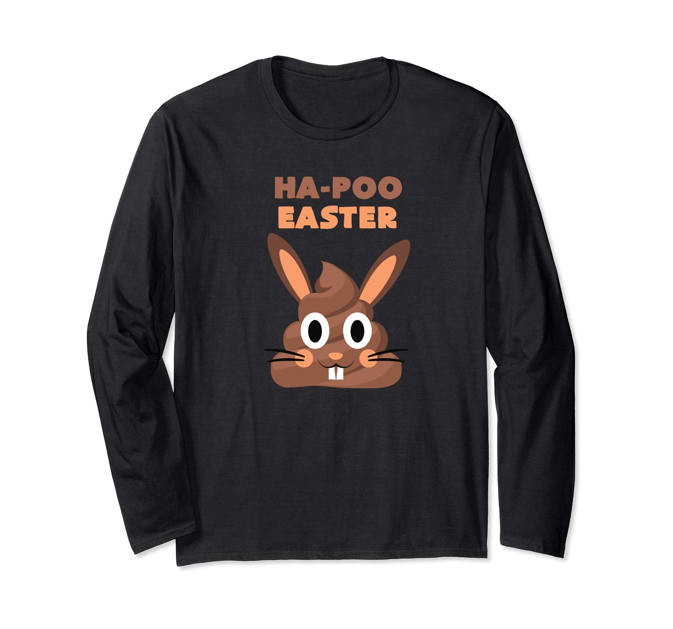 Ha-Poo Easter Happy Easter Long sleeve T Shirt Bunny Poop