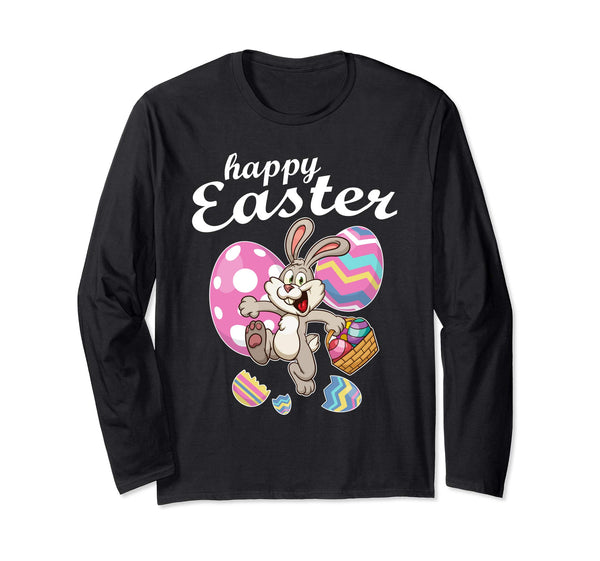 Bunny Rabbit Playing With Easter Eggs Happy Easter Day Shirt