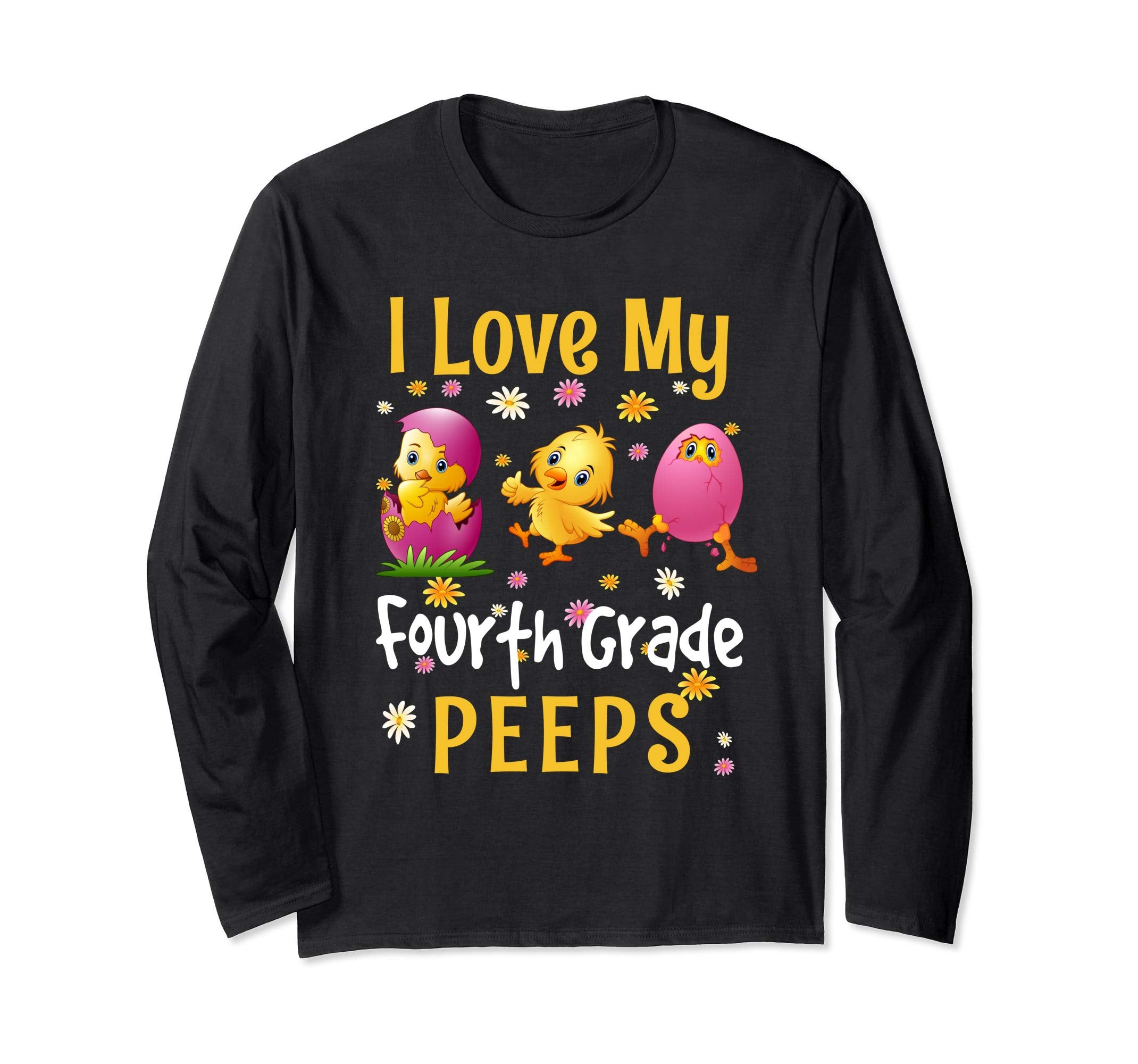 Easter 4th Grade Teacher Shirt Gift Easter Long Sleeve Shirt