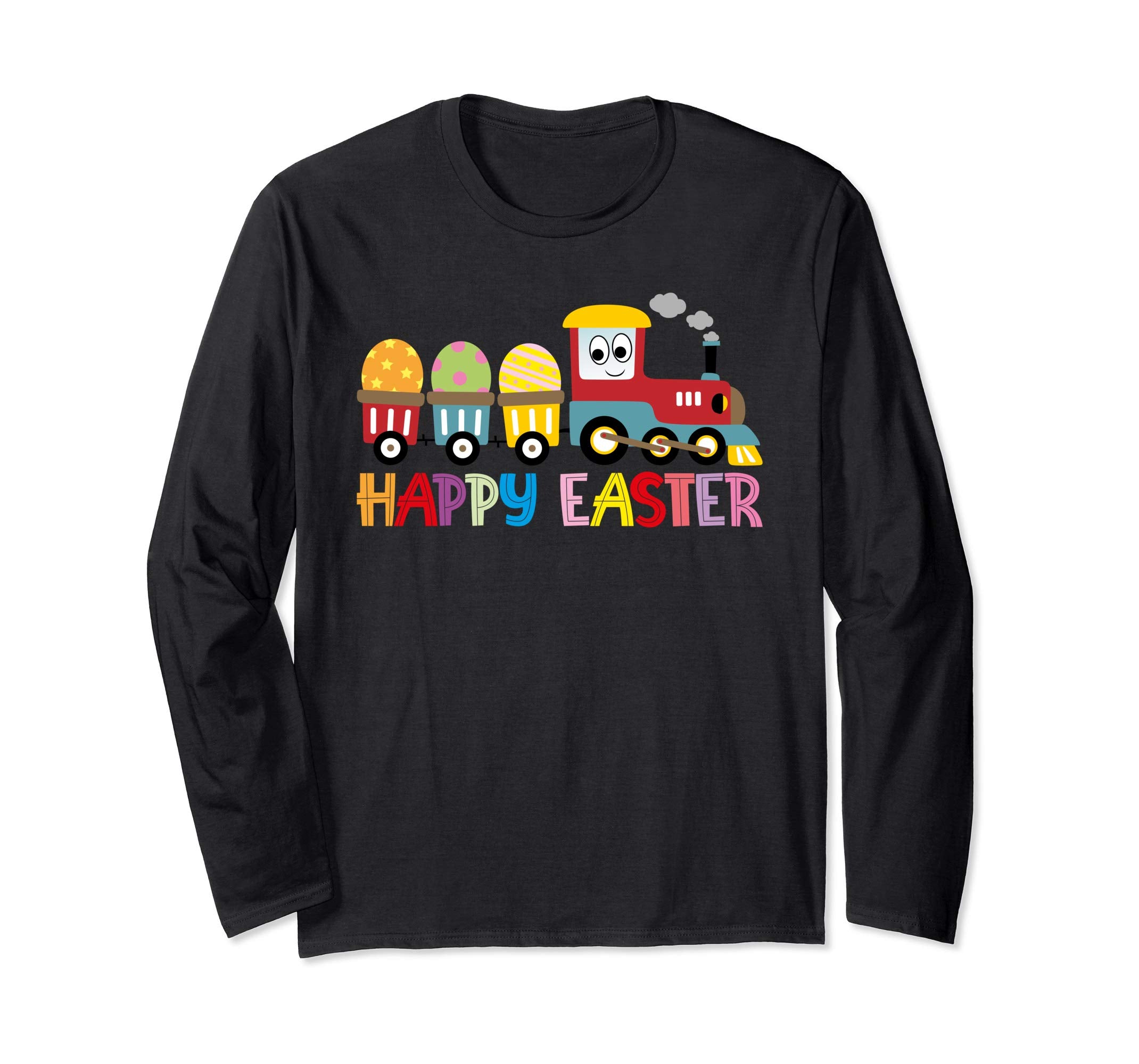 Happy Easter Train Egg Hunt Kid Boys Girls Long Sleeve Shirt