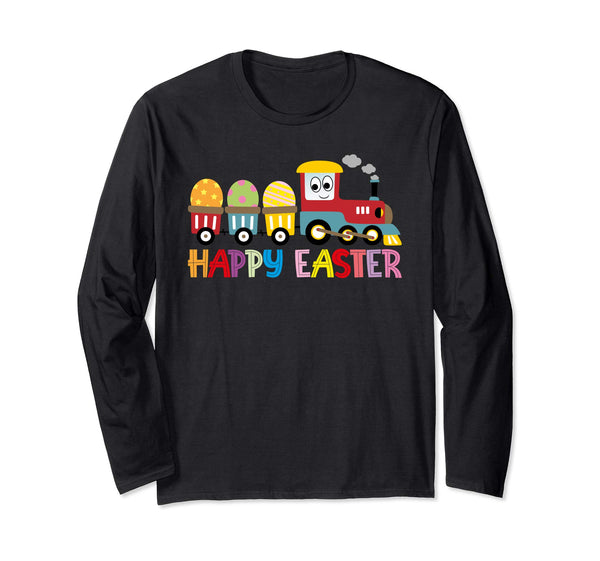 Happy Easter Train Egg Hunt Kid Boys Girls Long Sleeve Shirt