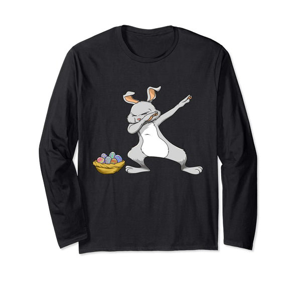 Easter Bunny Long Sleeve Shirt Graphic Dabbing Gift