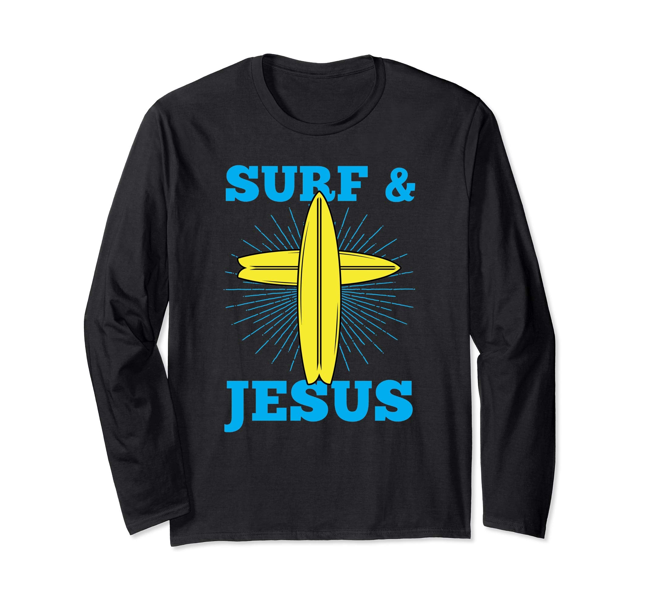 Surf And Jesus Christian Easter Gift Long Sleeve T-Shirt