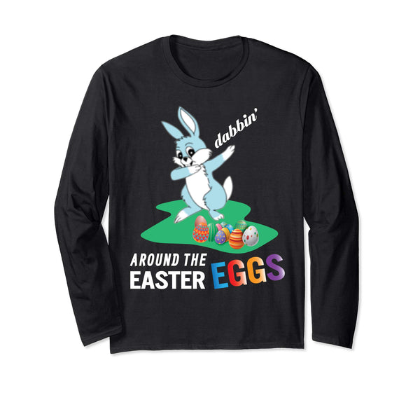 Smile Bunny Rabbit Dab Dabbin' Around The Easter Eggs Shirt