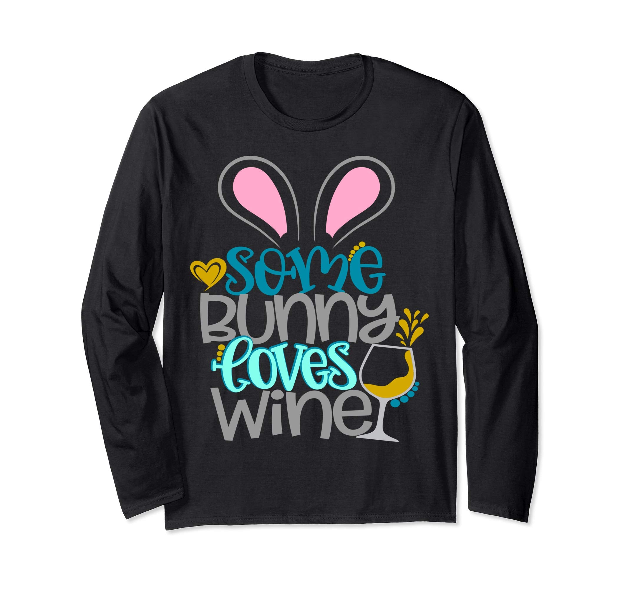 Some Bunny Loves Wine Mom Easter Shirt Cute Women Wife