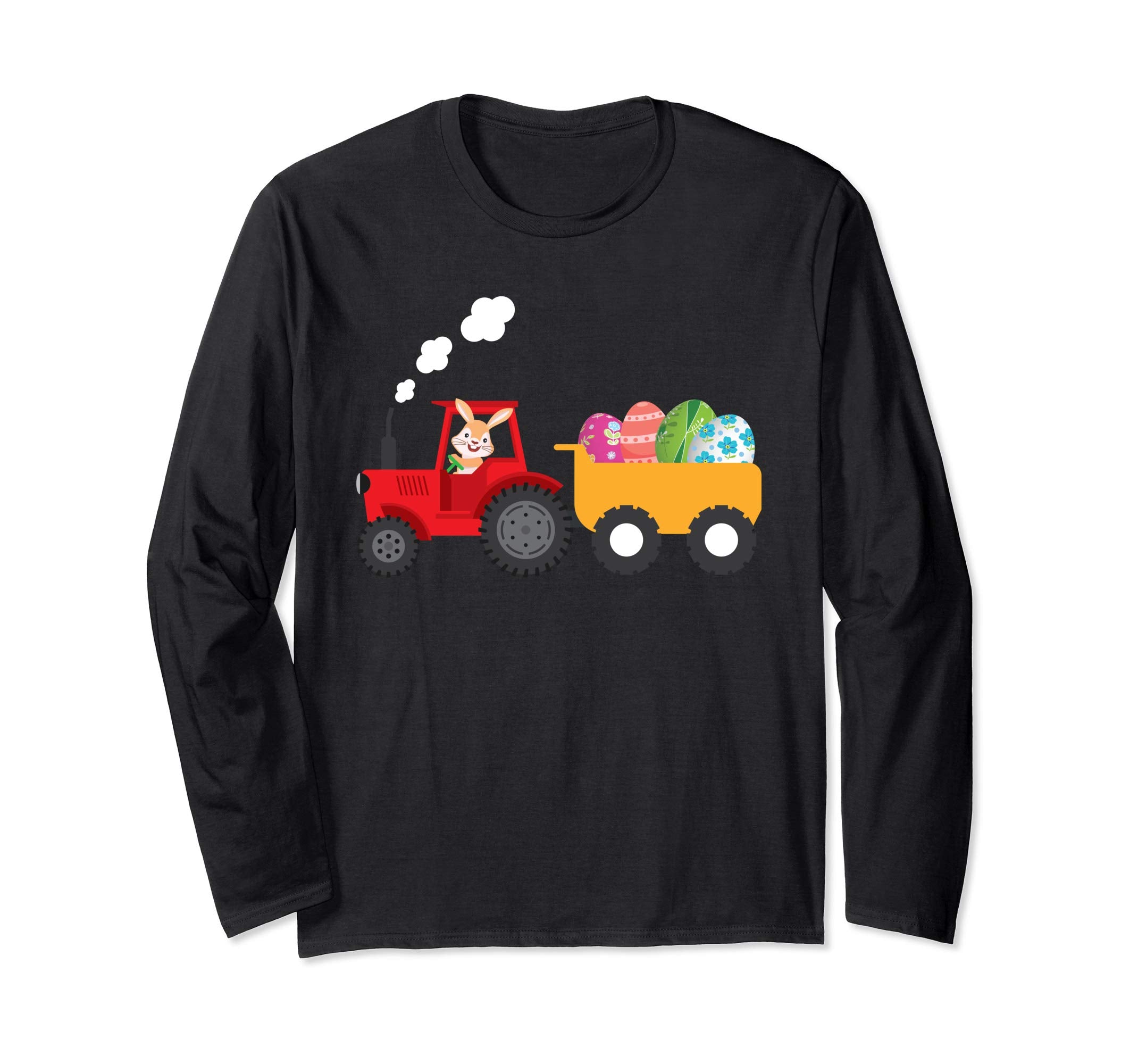Bunny Tractor Carrying Eggs Easter Day T-Shirt Egg Hunting