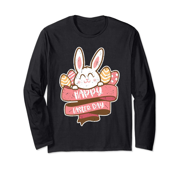 Happy Easter Cute Bunny Eggs Celebrate Gift Sleeves Shirt