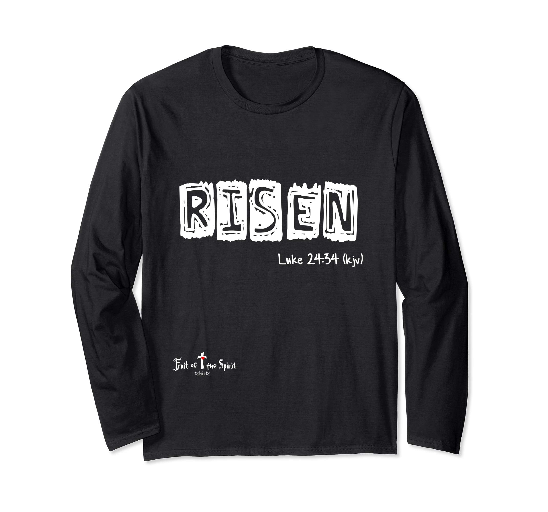 Risen Luke 24:34 Christian Longsleeve shirt #Easter wl