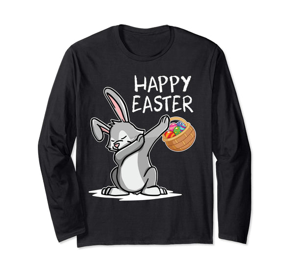 Rabbit Dabbing Dancing With Easter Eggs Shirt Happy Easter