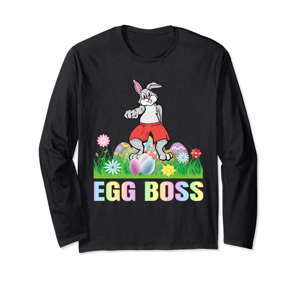 Egg Boss Easter Bunny T Shirt Kids Boys Girls