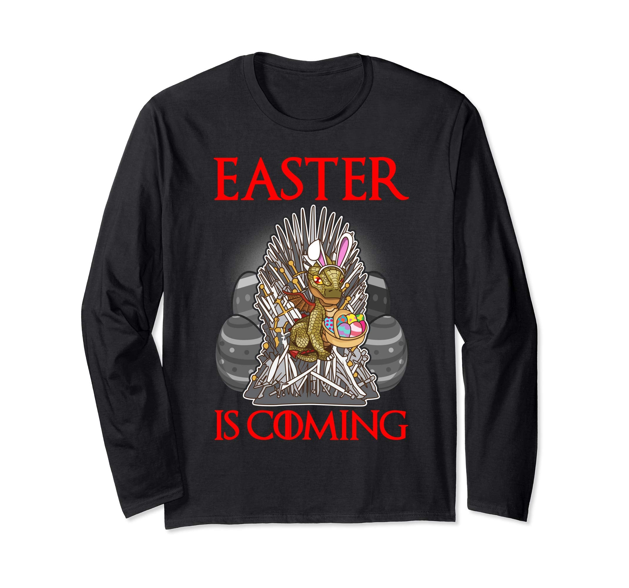 Dragon Easter Is Coming Shirt Iron Bunny Ears Eggs Cute