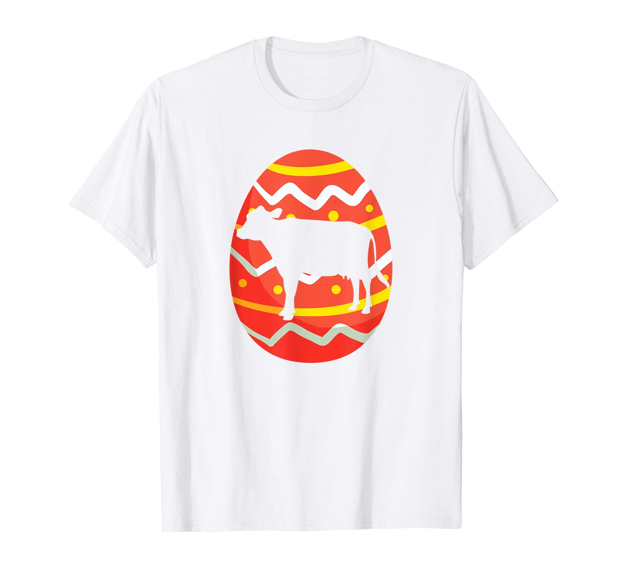 Happy Cow Easter Bunny Egg T-Shirt for Kids Boys Girls